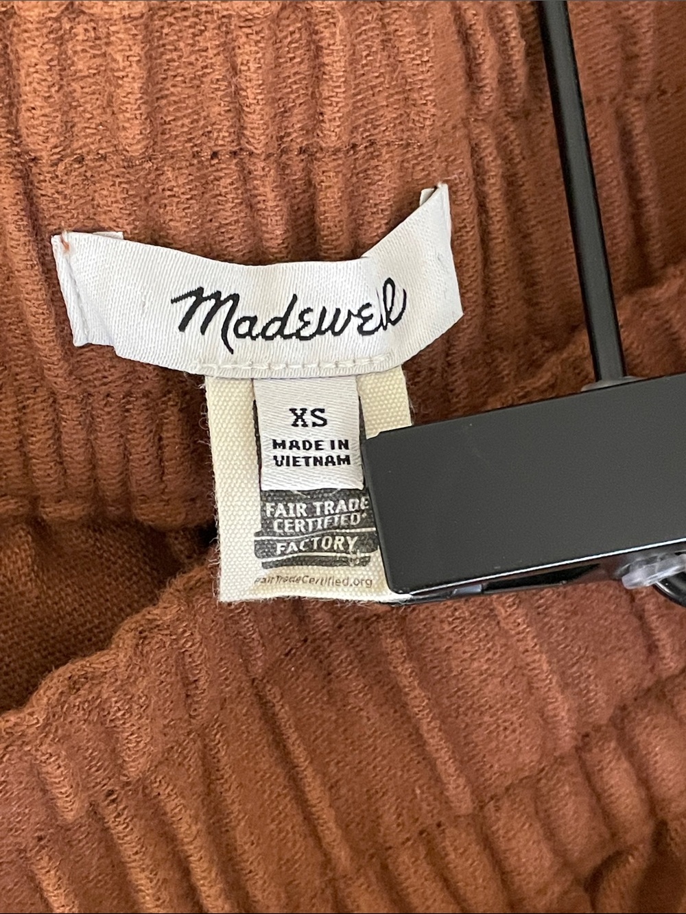 Madewell Rust-Brown High-Rise Elastic Waist Track Pants - Picture 6 of 10